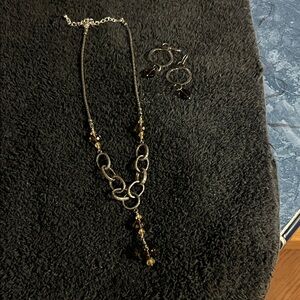 Silpada Sterling silver with Amber, beads, vintage necklace w/ earrings